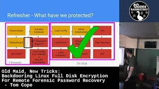 Backdooring Linux Full Disk Encryption For Remote Forensic Password Recovery - Tom Cope