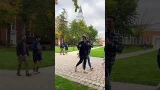 Wheaton College Students Walk to Class