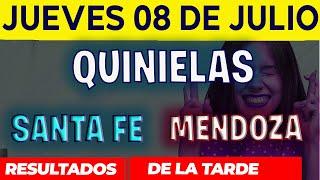 Resultados Quinielas Vespertinas de Santa Fe y Mendoza, Jueves 8 de Julio