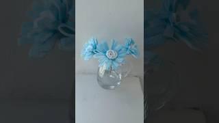 DIY flowers from a medical mask 🩵🩵🩵 #flowers