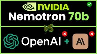 FREE NVIDIA Nemotron 70b Beats GPT4-o & Claude Sonnet 3.5? [TESTED] Open Source Lama 3.1 Fine Tuned