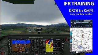 Using Foreflight for Flight Planning + IFR Ride Along from KBOI to KMYL in MSFS 2020