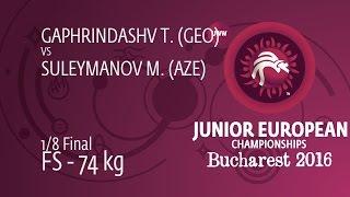 1/8 FS - 74 kg: M. SULEYMANOV (AZE) df. T. GAPHRINDASHV (GEO), 16-10