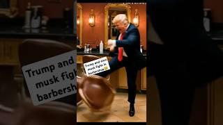 "Barbershop Brawl: Trump vs. Musk Showdown!"#funny #ai #shorts #viral