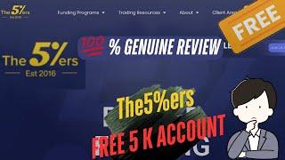 Get Free 5k Funded Account | The 5°/ers Prop Firm 100% geniune review #the5ers