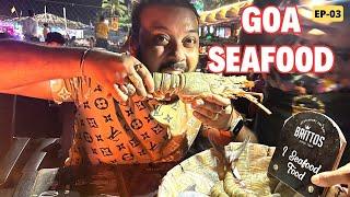 Martin's Corner Goa |Ep03| Brittos Baga Beach | Different Variety of fish in Goan Flavours