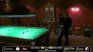 Australian National Snooker 2019 FINAL Matthew Bolton v James Mifsud