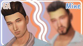 Turning EA Starter Sims into MY Sims | Sims 4 CAS Challenge / Full CC List + Sim Download