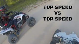 Stock Raptor 700 Top Speed VS Stock LTR450 Top Speed!