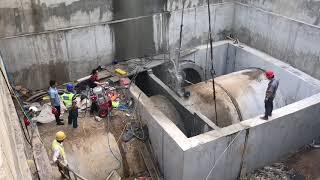 Pemotongan Beton Menggunakan Wire Saw / Gergaji Kawat