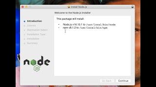 Installing Node.js and NPM on Mac