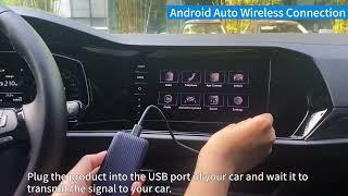 Wireless CarPlay Android Auto Adapter for Factory Wired CarPlay Cars Wired to Wireless Dongle