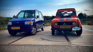 Renault 4F6 VS Daihatsu Move and dragrace! (1440p)