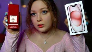 АСМР Распаковка iPhone 15 и Tom Ford Lost cherry  ASMR unboxing