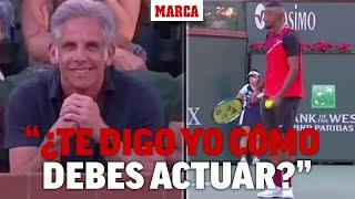 Kyrgios discute con Ben Stiller en pleno partido contra Nadal: "¿Te digo yo cómo debes actuar?"