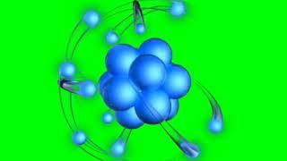 Atoms on green screen