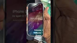 Iphone 15 force restart after phone unavailable showing #iphone15 #iphonerestore