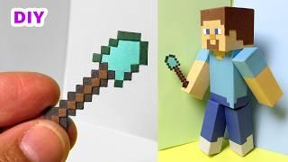 DIY Minecraft Miniature Shovel From Scratch | Minecraft Papercraft Shovel | Paper Crafts