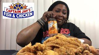 CAPTAIN JAYS FISH & CHICKEN MUKBANG/CATFISH FILLETS/SHRIMP/HUSHPUPPIES/FRIED OKRA/COLESLAW