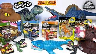 NEW 2023 Jurassic World Goo Jit Zu Minis & Wild Pop-Ups Dinosaurs Toys! Giganotosaurus, Spinosaurus