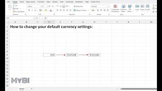 How to update your default currency format in Excel