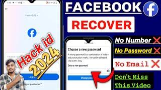 How to Recover Facebook Hacked account without Email and Phone number 2024 | FB hack recover 2024