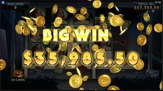 BIG WIN On Halloween Slot Machine From Microgaming