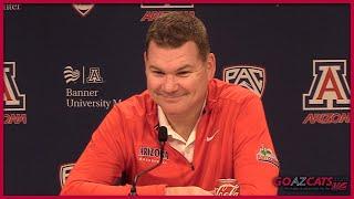 Coach Tommy Lloyd talks lineup change after Arizona's win over USC | GOAZCATS.com postgame video