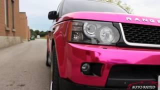 Chrome Pink Range Rover Wrapped by Toronto Wraptors