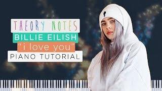 How to Play Billie Eilish - i love you | Theory Notes Piano Tutorial