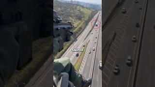 Sniper vs dangerous truck driver
