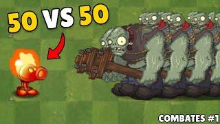 50 PLANTAS vs 50 ZOMBIESTEINS - Combates #1