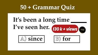 50 + English Grammar Quiz | All 12 Tenses Mixed test | Test your English | No.1 Quality English