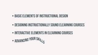 Instructional Design for ELearning Course