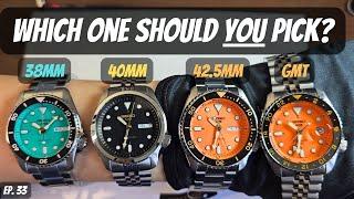 Which Seiko 5 Sports should you pick? (38mm vs 42.5mm vs DressKX vs GMT)