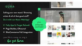 Sura - A Music Web App WordPress Theme | Themeforest Website Templates and Themes