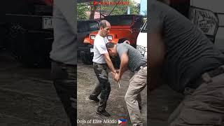 Aikido - Knife Hostage rear disarming #Aikido #selfdefense #shorts