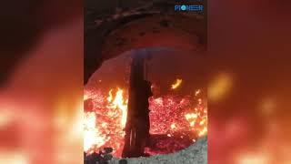 Inside view of a 4000Nm3 Blast Furnace