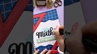 Assignment Front Page Design: Maths  #shorts #nhuandaocalligraphy #frontpage