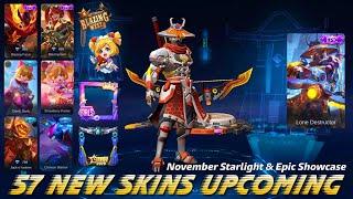 MOBILE LEGENDS ALL UPCOMING SKIN 2020 - NOVEMBER STARLIGHT SKIN 2020 - YAHANU GAMER
