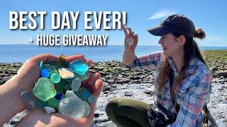 We're GIVING IT ALL AWAY! Huge Sea Glass GIVEAWAY! (Seaglass, Beachcombing, & Treasure Hunting)