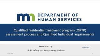 FFPSA: QRTP Assessment Process and Qualified Individual Requirements