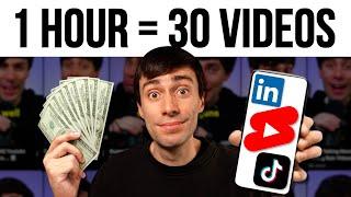 How I Make 30 Youtube Shorts for my Business in 1 hour