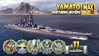 линкор Ямато: Огромные пощечины для врагов - World of Warships