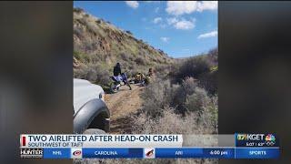 2 airlifted after head-on motorcycle crash SW of Taft: KCFD