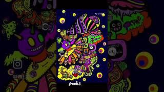 描いている様子