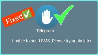 Telegram Massage Not Sending Problem (2024) Fix Telegram Unable to send SMS