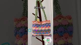 Crochet Tote bag  Colorful Crochet Bag AA316