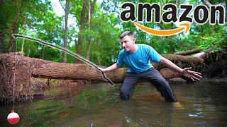 $25 Amazon Survival Fishing Kit Challenge (Catch and Cook)