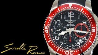 Longines HydroConquest Chrono Automatic 41mm nero ghiera rosa cinturino gomma nera